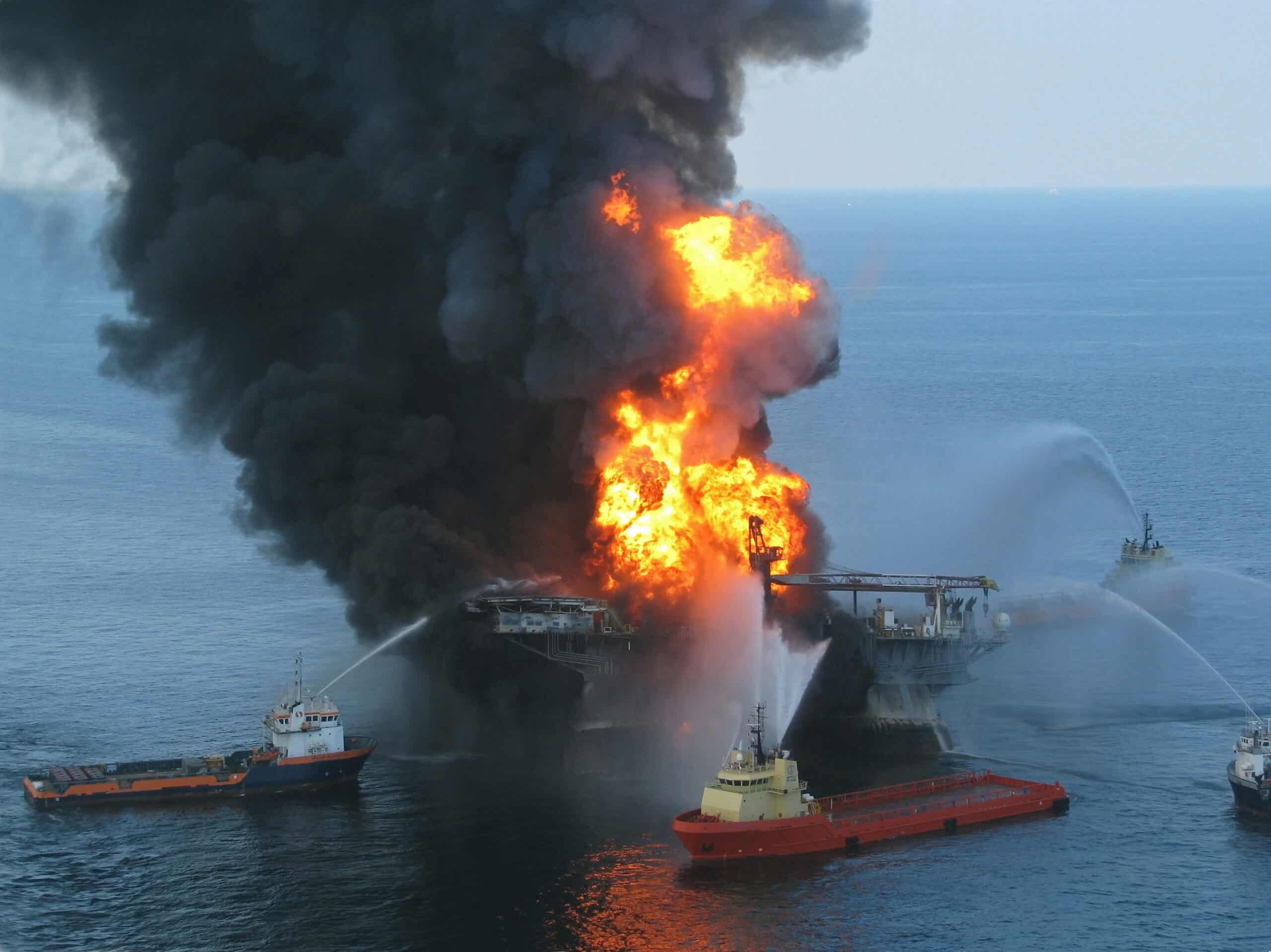 offshore injury due to an oil rig explosion